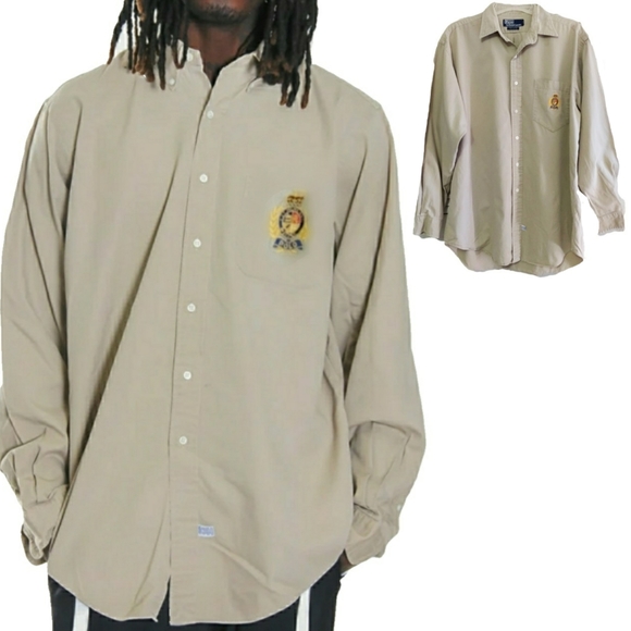 Polo Ralph Lauren Other - Polo by Ralph Lauren Mens Khaki Button Down Shirt